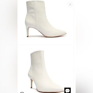 Schutz White Leather Ankle Boots Size 9 NEW Never worn